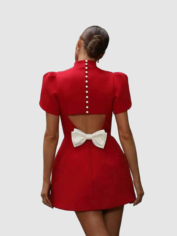 Couture-moda | Elegantes rotes Party-Minikleid - zeitloser Sommerstil - Image 2