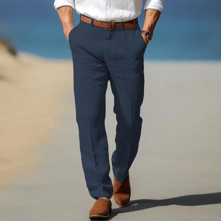 Leander | Stylische Sommerhose aus Leinen für Männer - Image 4