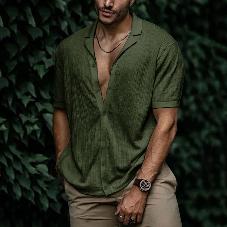 Malte | Herren Leinen Sommerhemd mit Knopfverschluss - Image 9