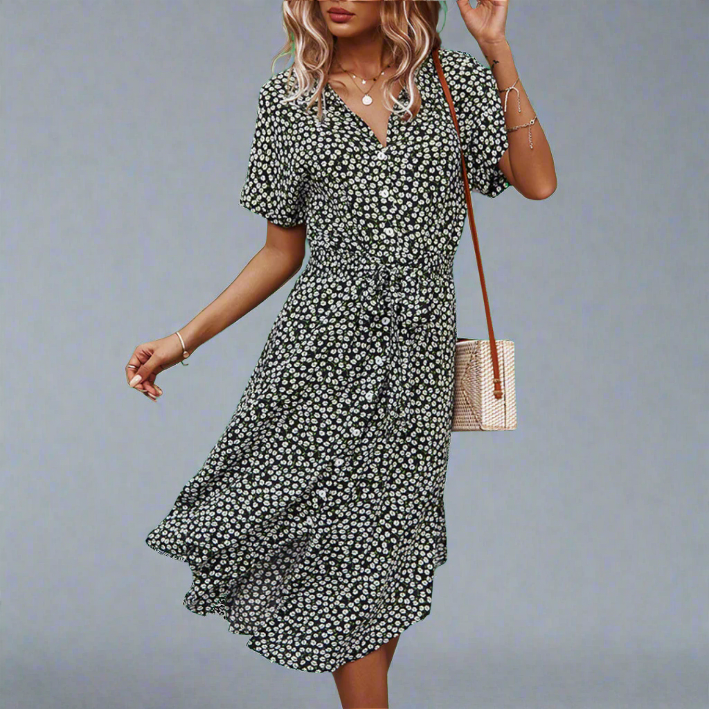 Alexandra | Müheloses Kleid mit Gürtel für elegante Sommertage - Image 4