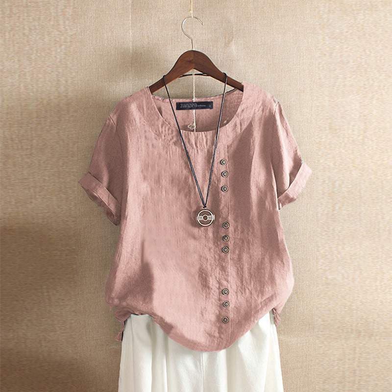 Antje | Bluse aus Baumwolle im Relaxed Fit mit Knopfleiste - Image 2