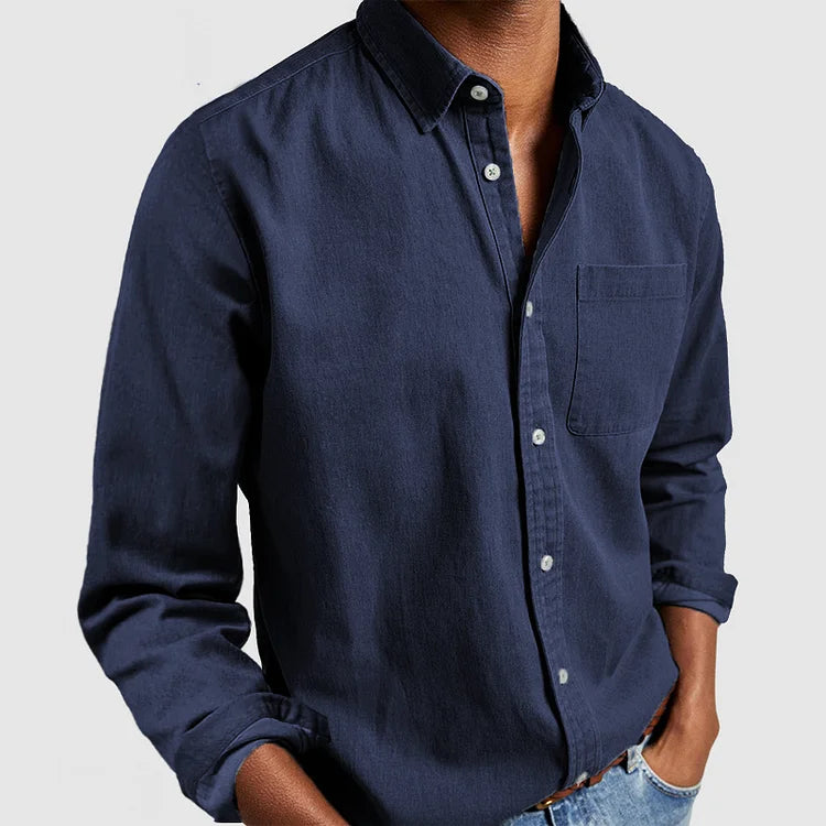 Matteo | Lässiges Denim-Hemd für Männer Stilvolle Baumwollmischung - Image 5
