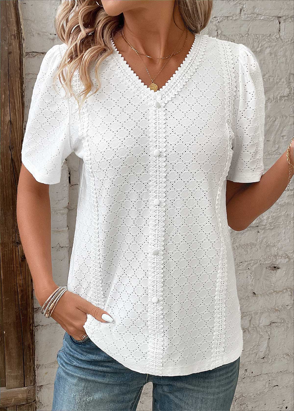 Regina | Frida Patchwork-Bluse Stilvoll Bequem - Image 5