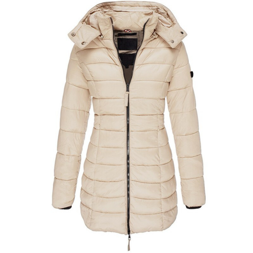 Silke | Damen Kapuzen Longline Puffer Jacke - Image 4