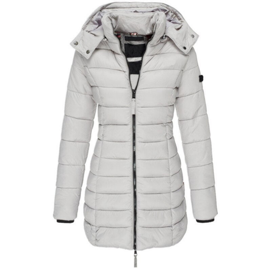 Silke | Damen Kapuzen Longline Puffer Jacke - Image 1