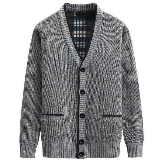 Alois | Herren Button-Down V-Ausschnitt Strickjacke - Image 1