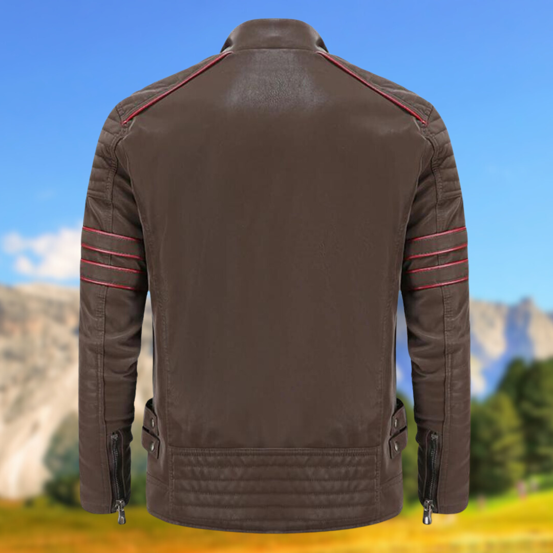 Arno | Herren Slim Fit Bikerjacke - Image 6