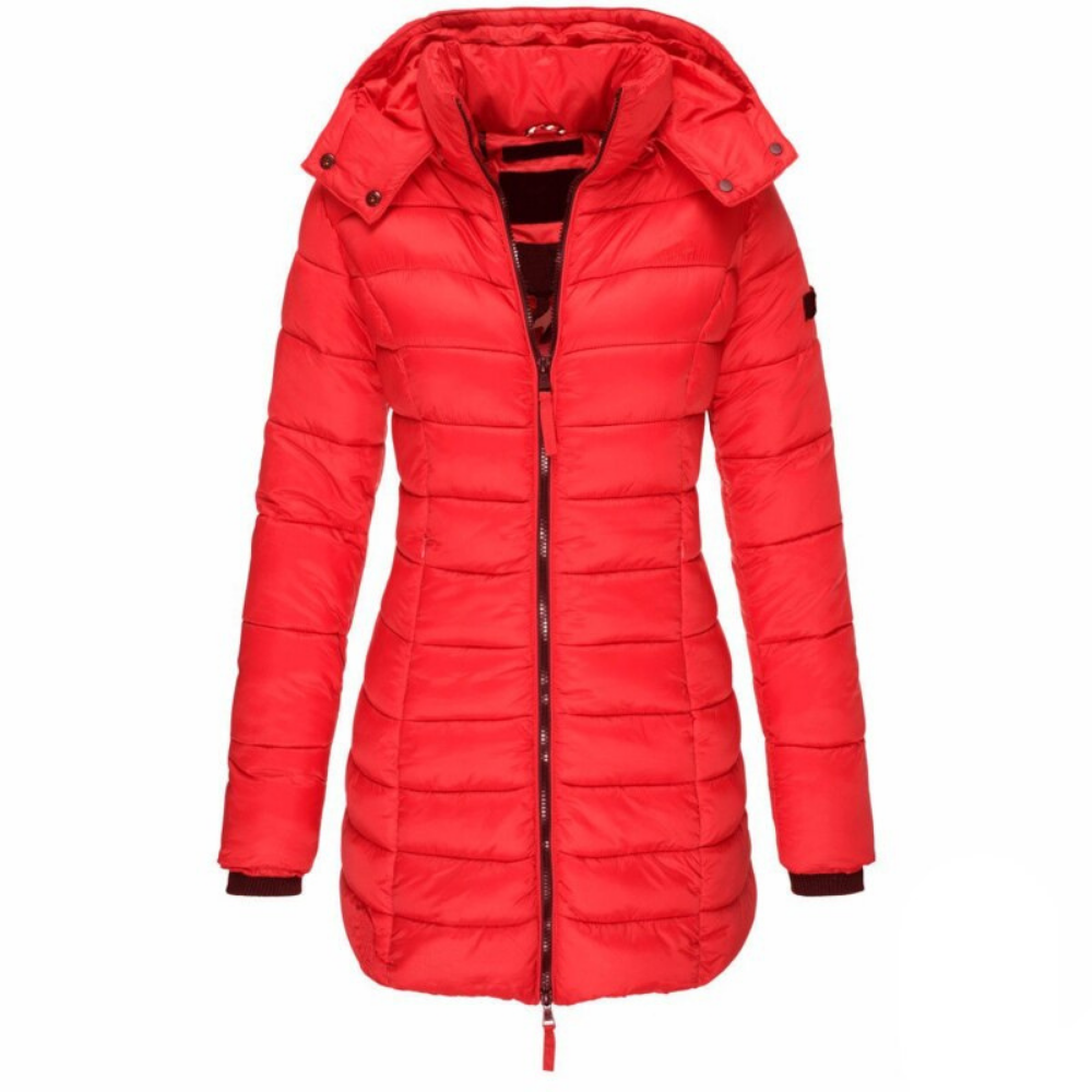 Silke | Damen Kapuzen Longline Puffer Jacke - Image 7