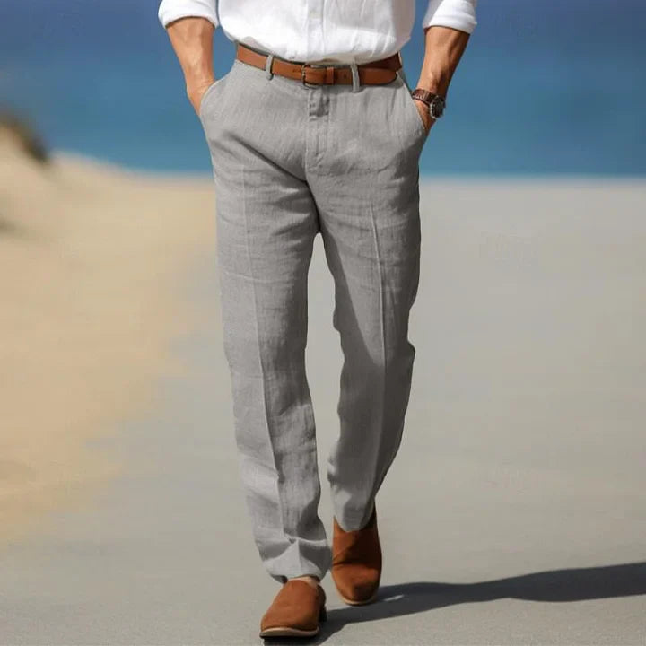 Leander | Stylische Sommerhose aus Leinen für Männer - Image 5