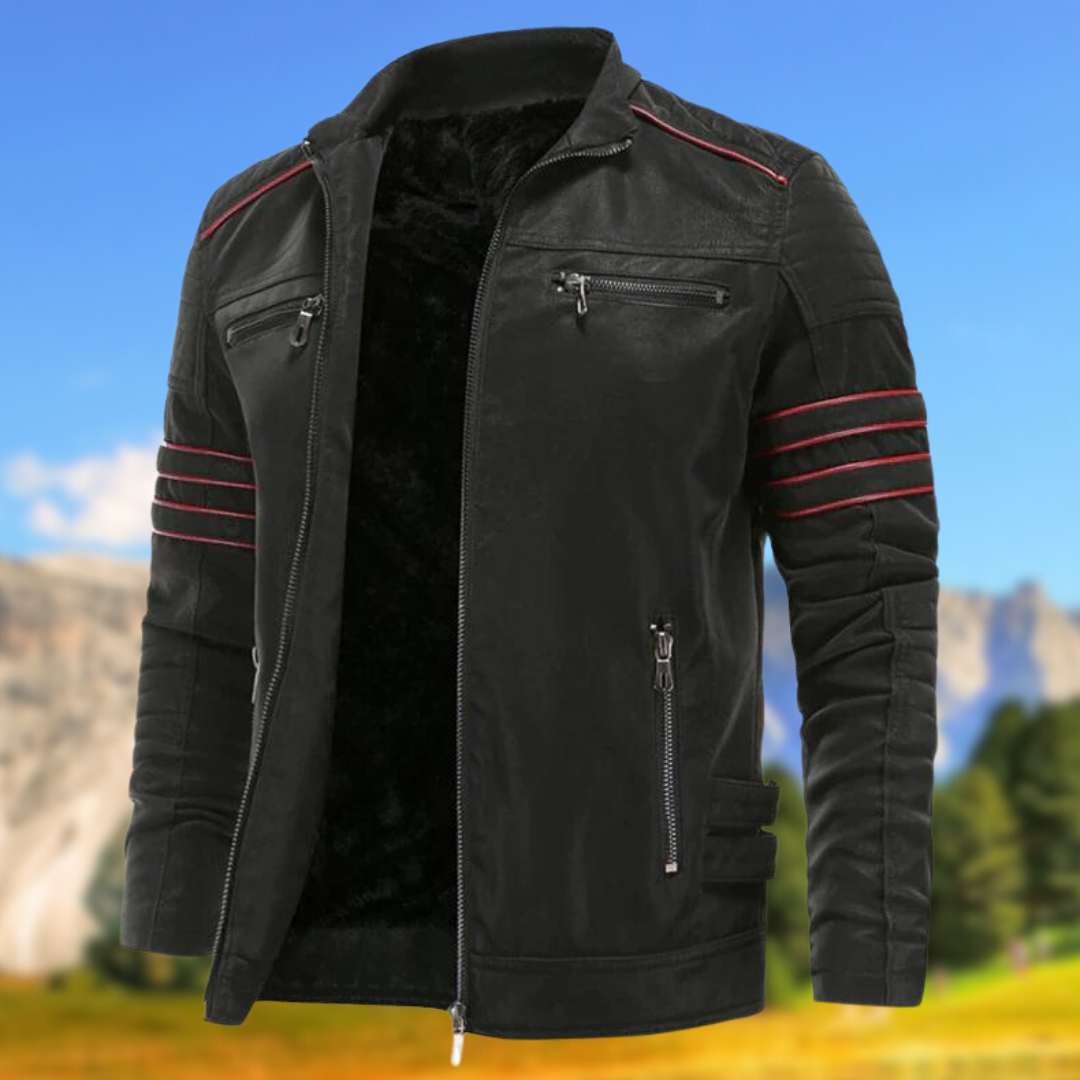 Arno | Herren Slim Fit Bikerjacke - Image 2