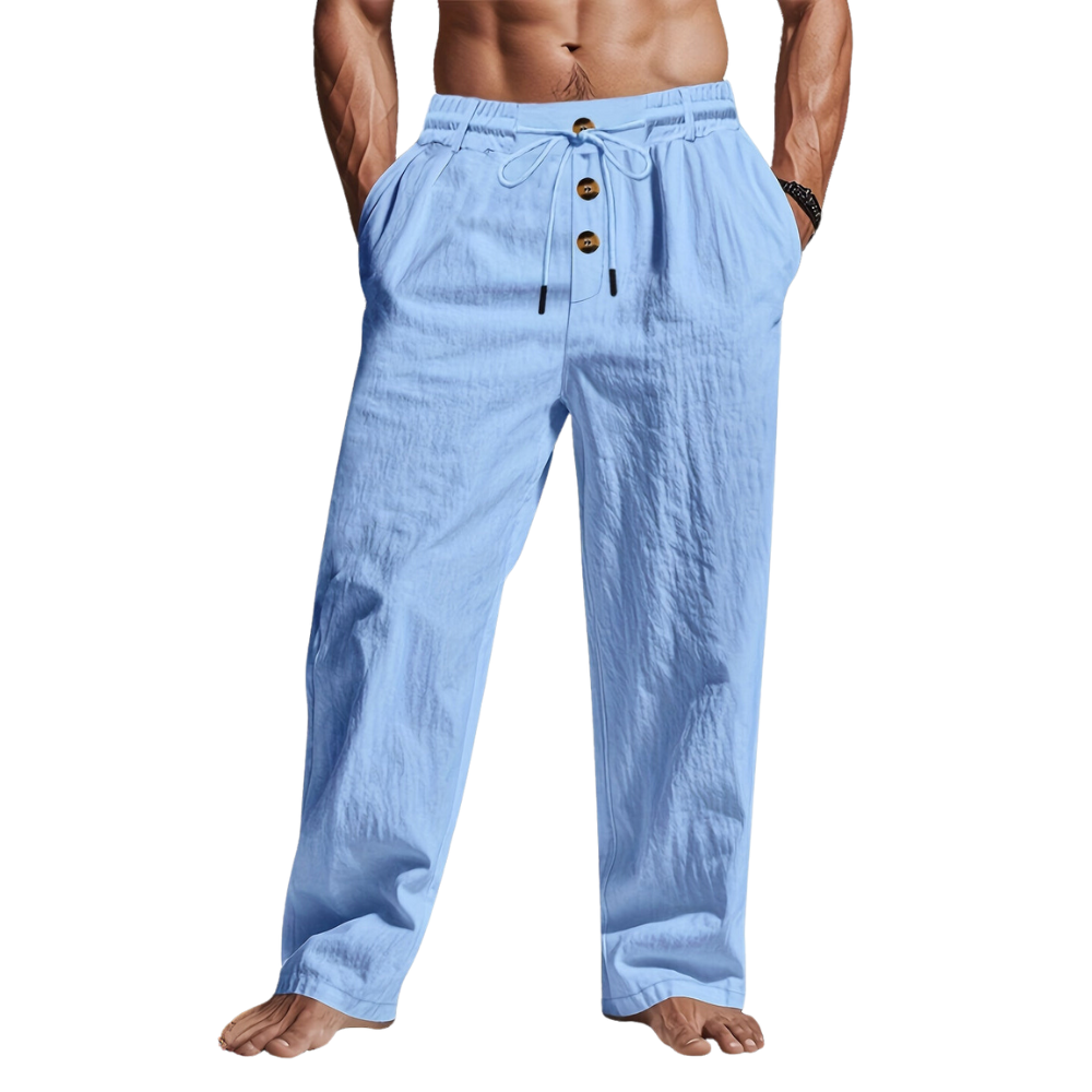 Richard | Stilvolle bequeme Leinenhosen mit Kordelzug für Männer - Image 2
