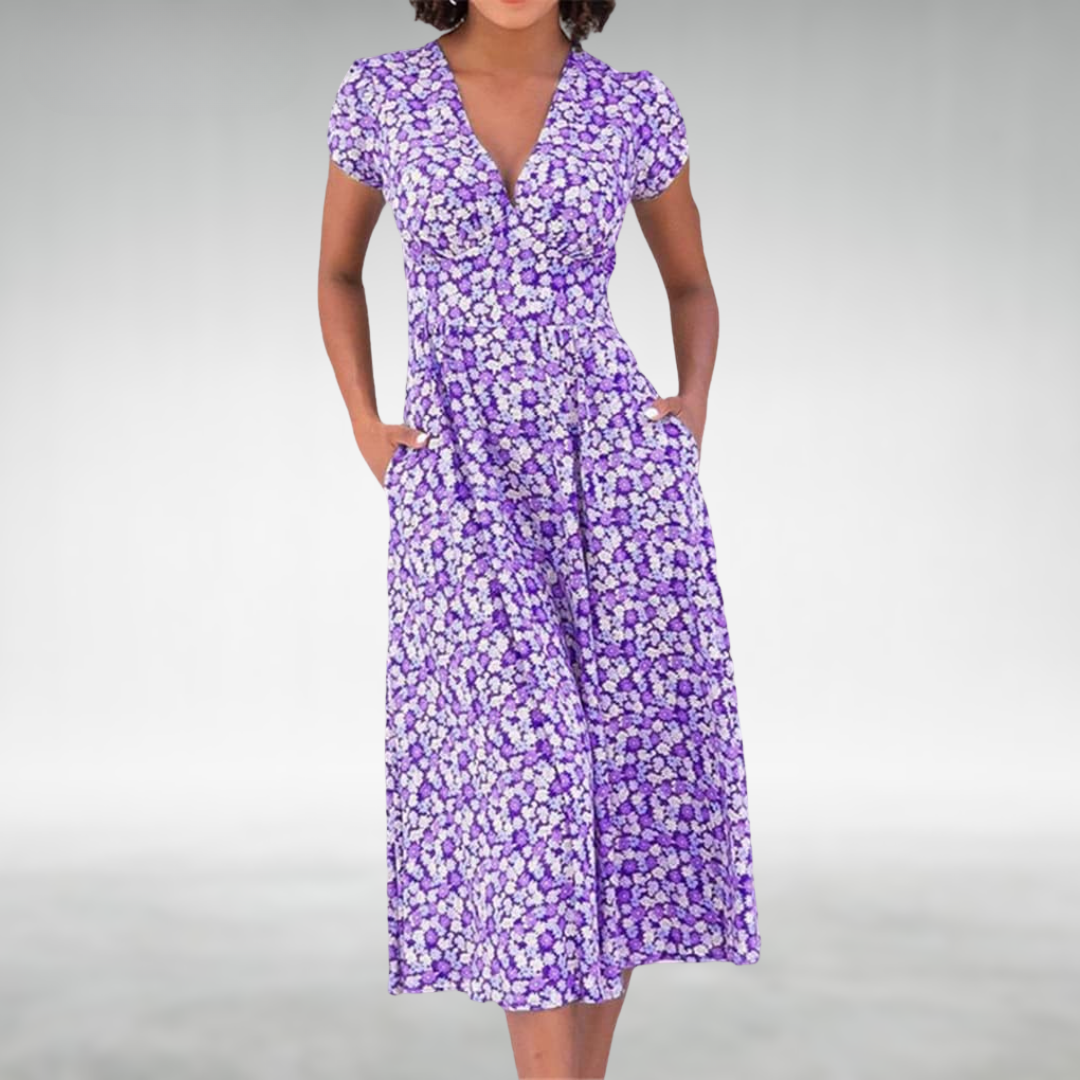 Karla | Elegantes florales Sommerkleid - Image 3