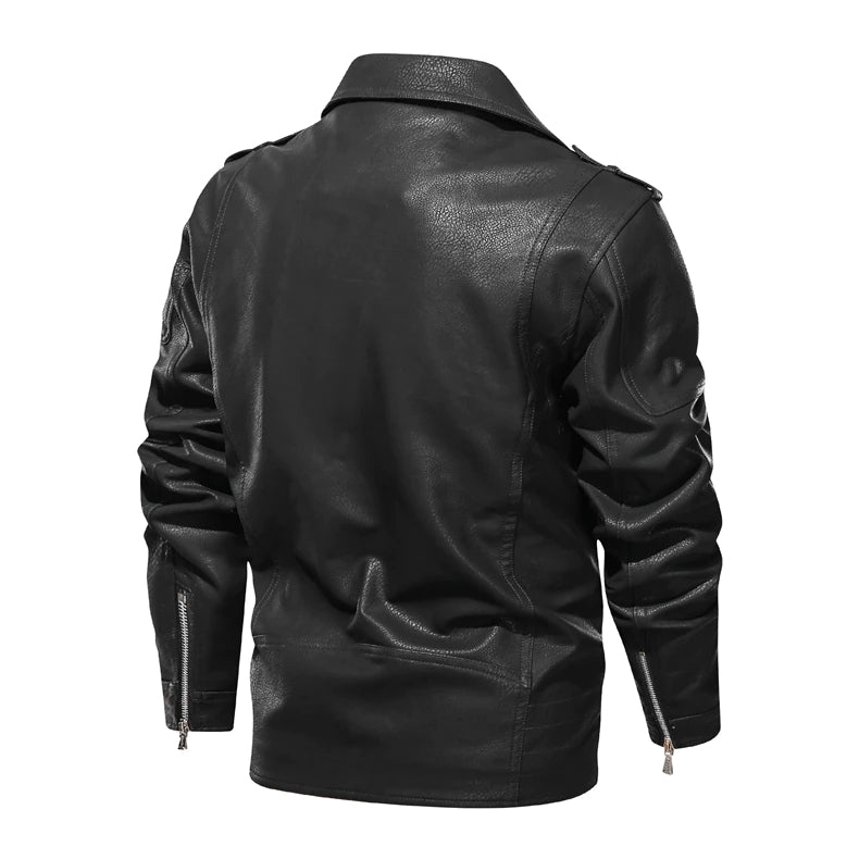 Heiko | Herren Slim-Fit Leder Bikerjacke - Image 5