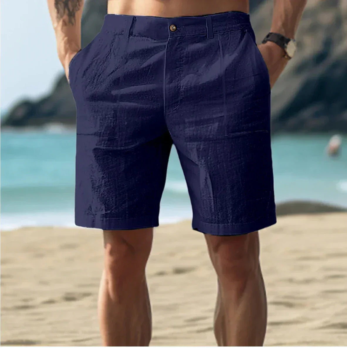Stefan | Leichte Sommershorts aus Leinen für Männer - Image 4
