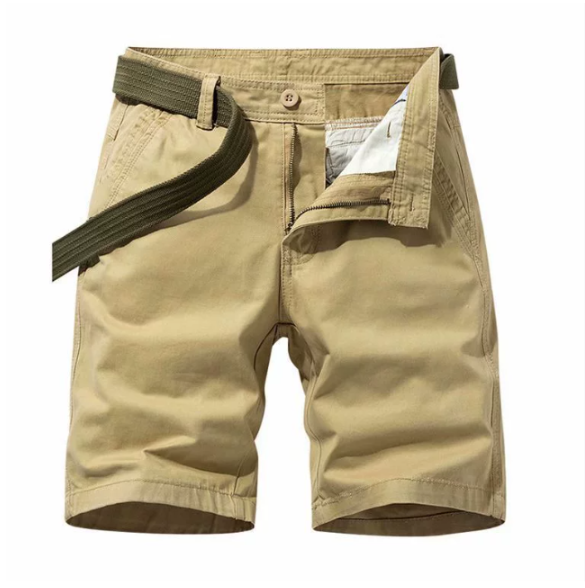 Alfred | Lässige knielange Shorts mit Gürtel und Taschen - atmungsaktive Baumwolle