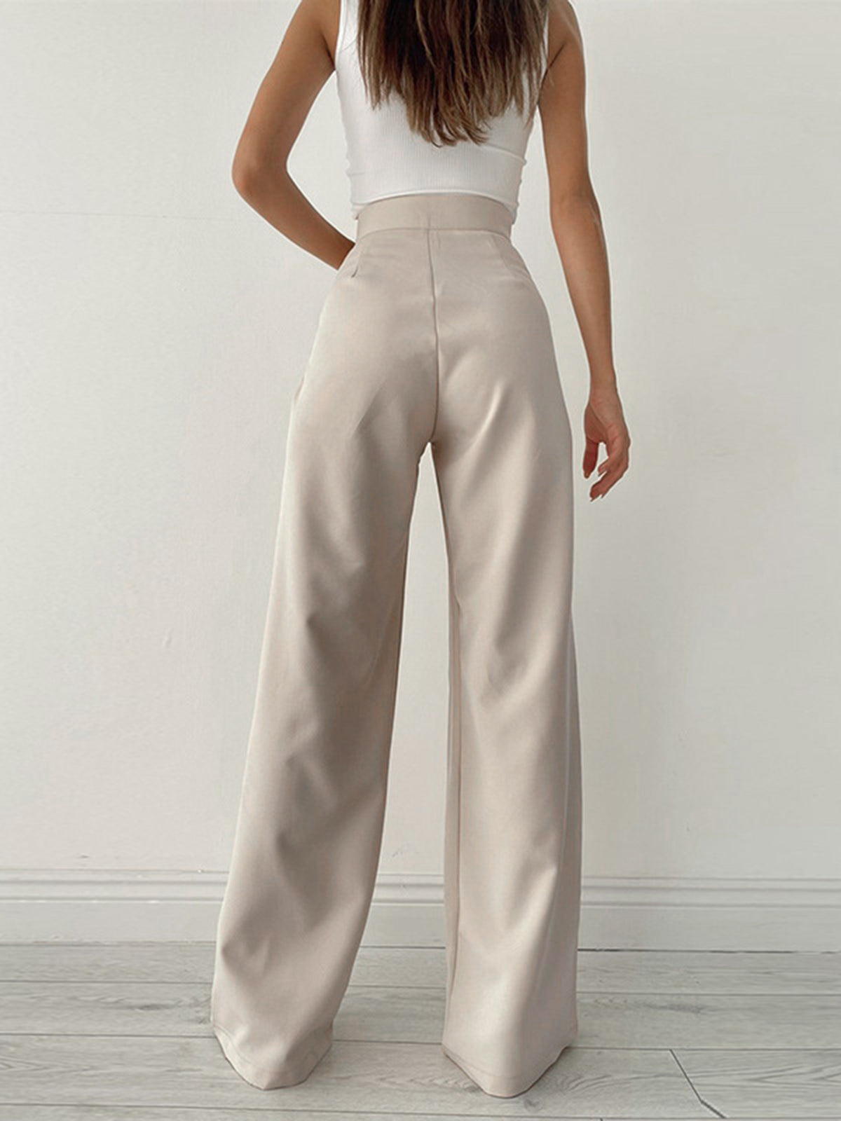 Jasmin | Elegante Hose mit hoher Taille und plissierter Vorderseite - Image 3