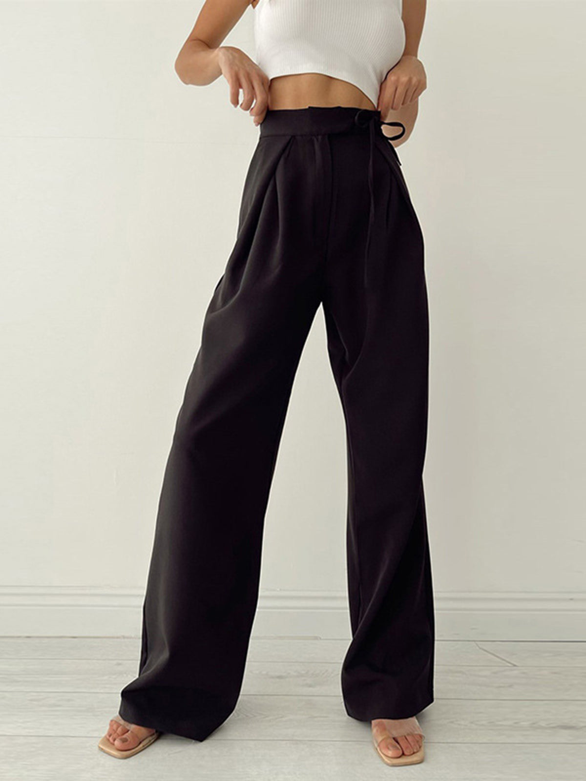 Jasmin | Elegante Hose mit hoher Taille und plissierter Vorderseite - Image 6