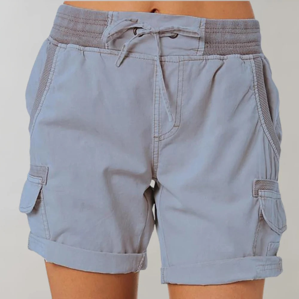 Justine | Lässige Shorts mit hoher Taille und Kordelzug für Frauen - Image 3