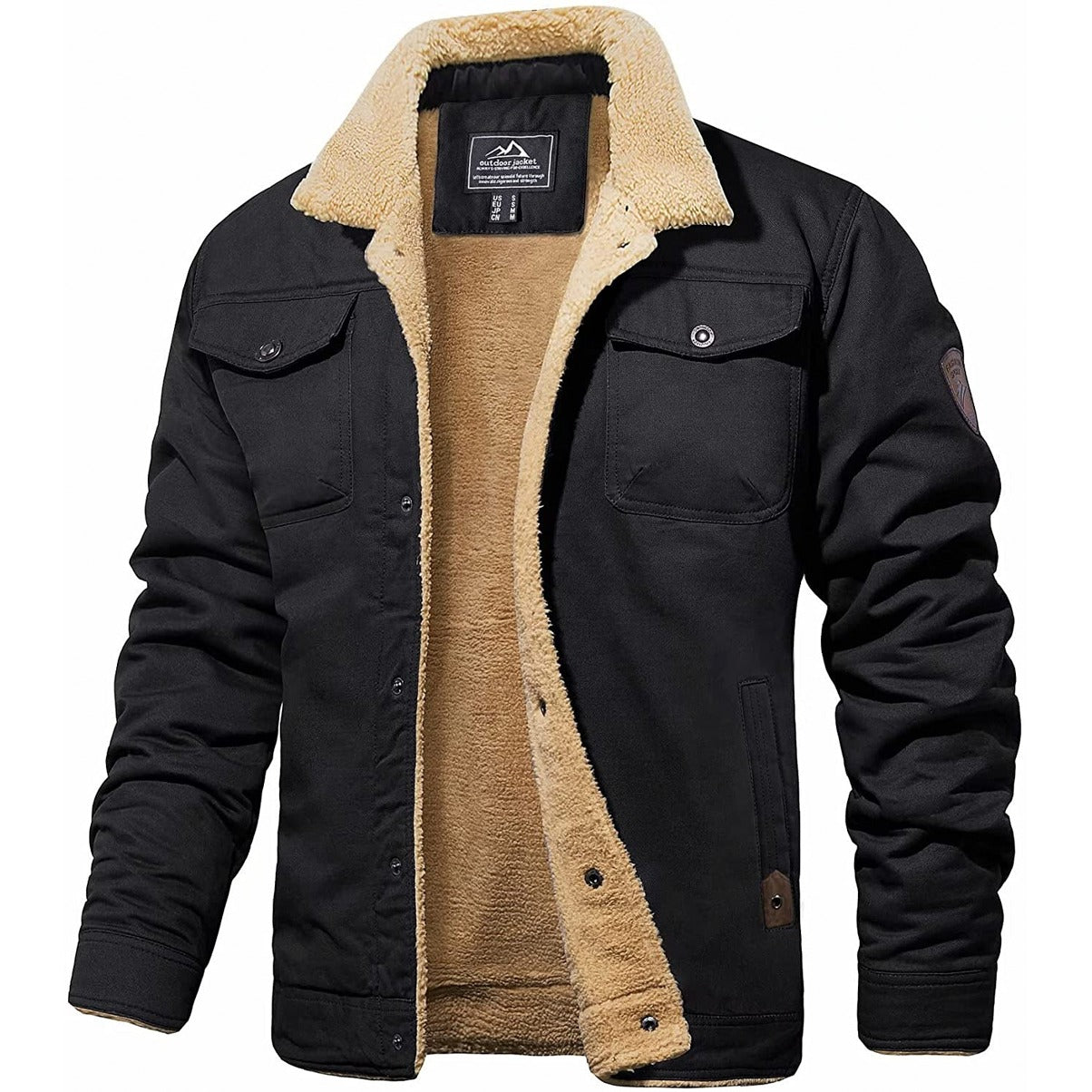 Hansjörg | Herren Button-Down Jacke mit Sherpa-Kragen - Image 2