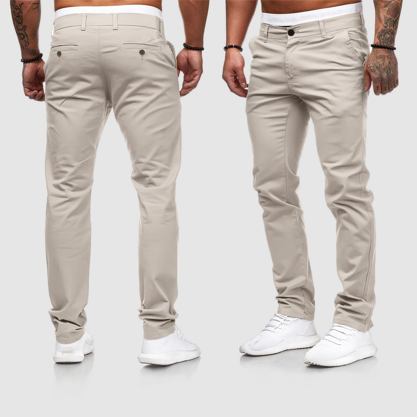 Kurt | Herren Casual Slim Fit Straight Leg Hose - Image 1