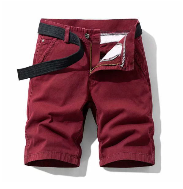Alfred | Lässige knielange Shorts mit Gürtel und Taschen - atmungsaktive Baumwolle