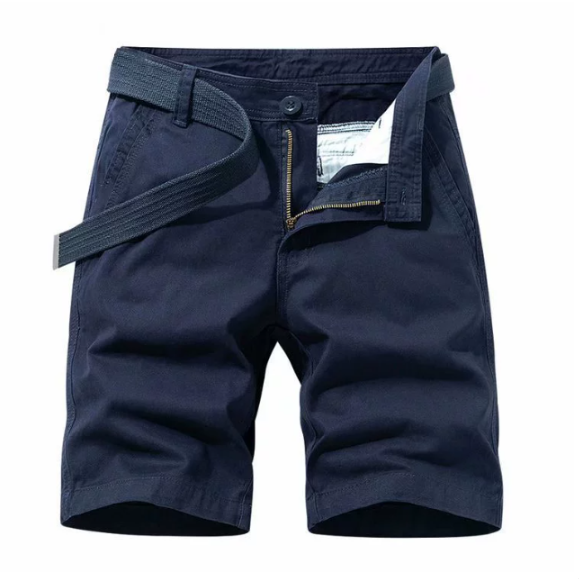 Alfred | Lässige knielange Shorts mit Gürtel und Taschen - atmungsaktive Baumwolle