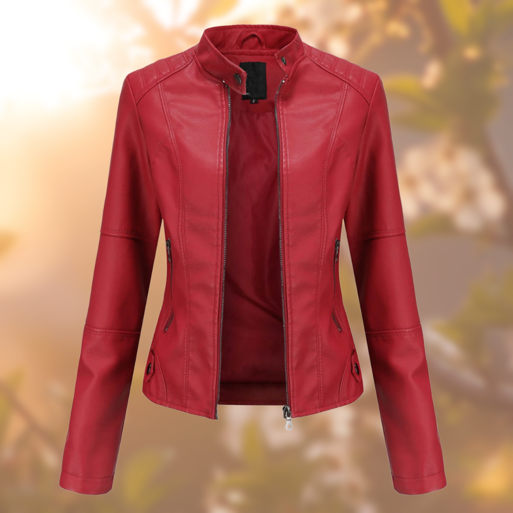 Victoria | Damen Figurbetonte Bikerjacke - Image 5