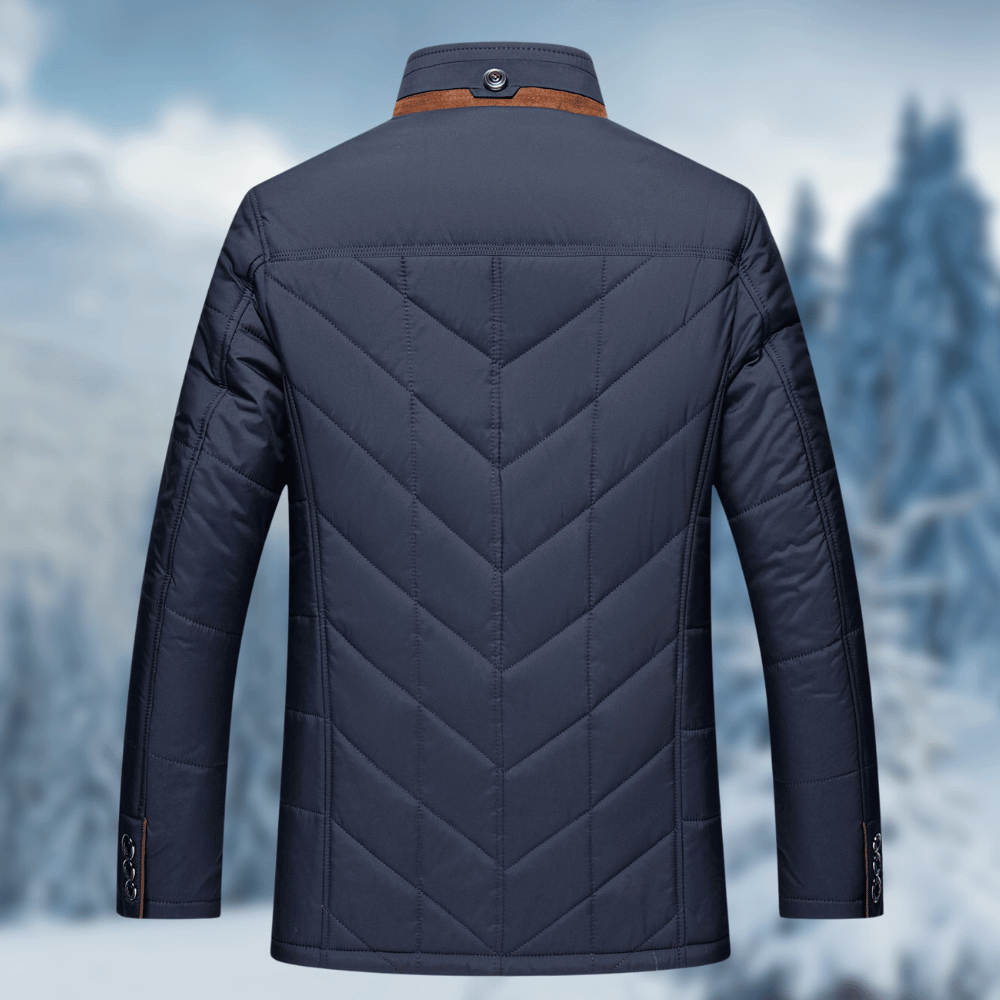 Lorenz | Herren Pelzkragen Steppjacke - Image 4