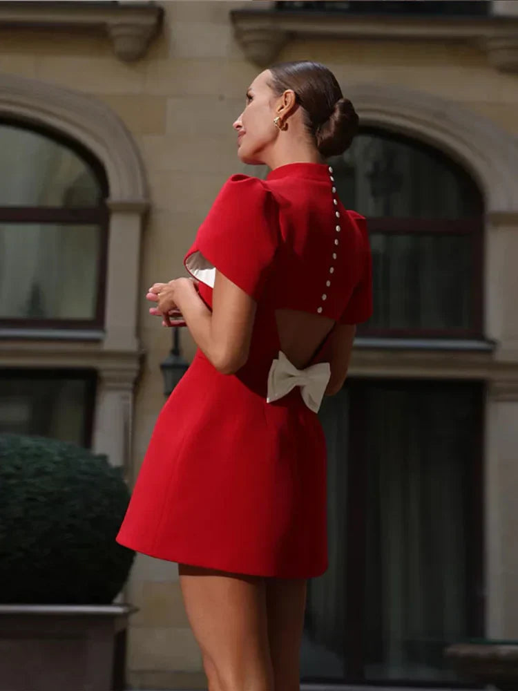 Couture-moda | Elegantes rotes Party-Minikleid - zeitloser Sommerstil - Image 5