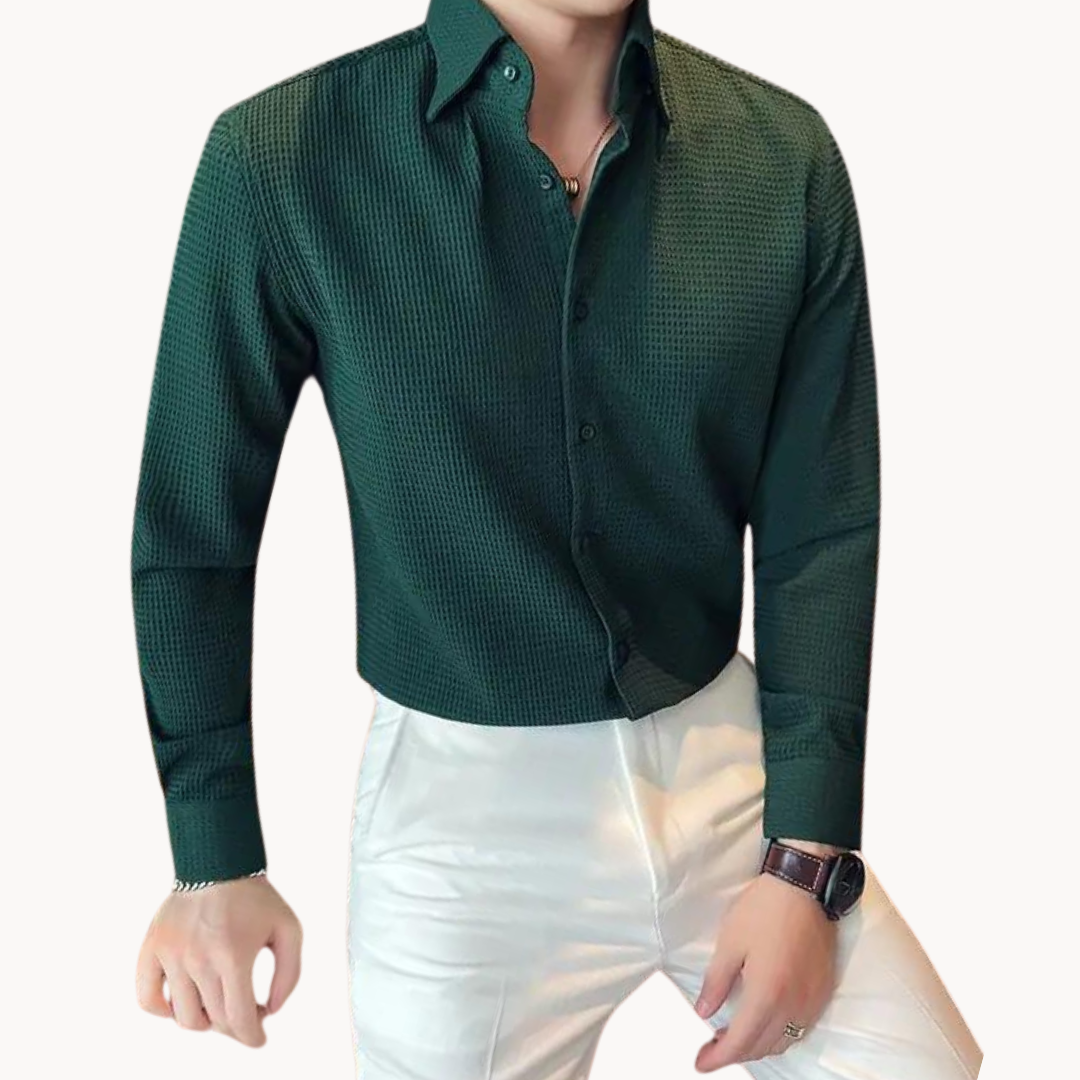 Gustav | Stilvolles Langarmhemd in strukturierter Passform - Image 4
