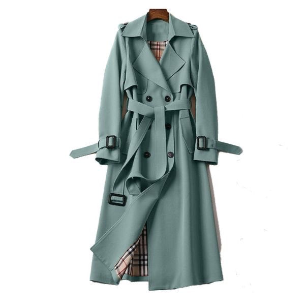 Justine | Damen Trenchcoat mit Gürtel - Image 9