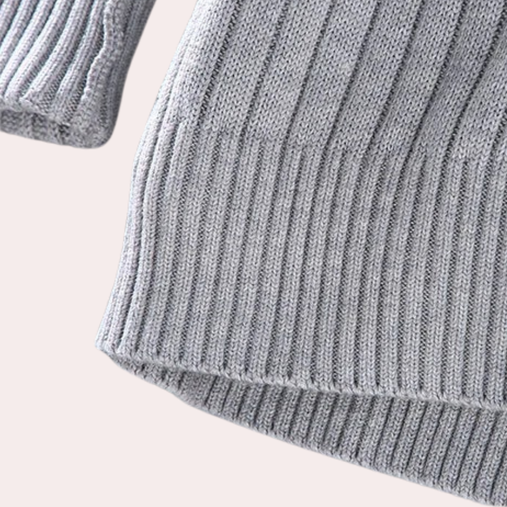 Alois | Herren Jacke mit Reißverschluss und Rippmuster - Image 3