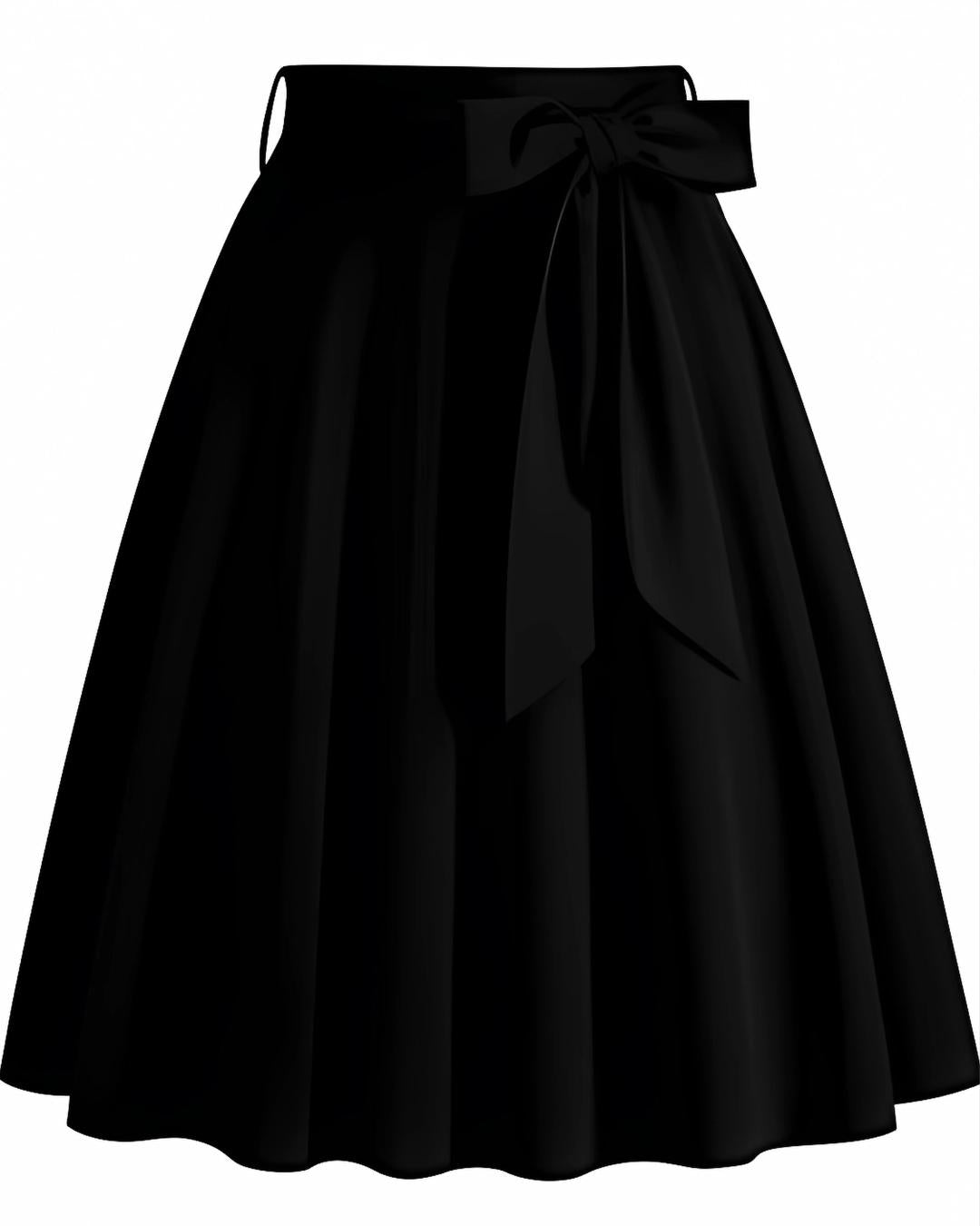 Flora | Eleganter Midirock in A-Linie mit hoher Taille - Image 1