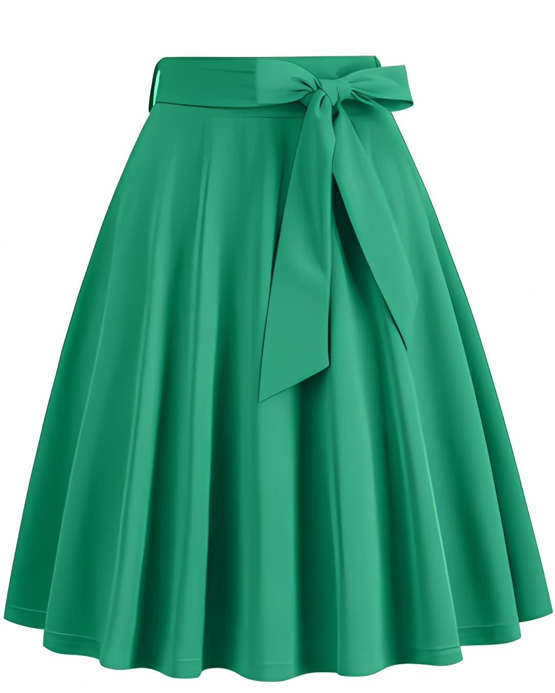 Flora | Eleganter Midirock in A-Linie mit hoher Taille - Image 5