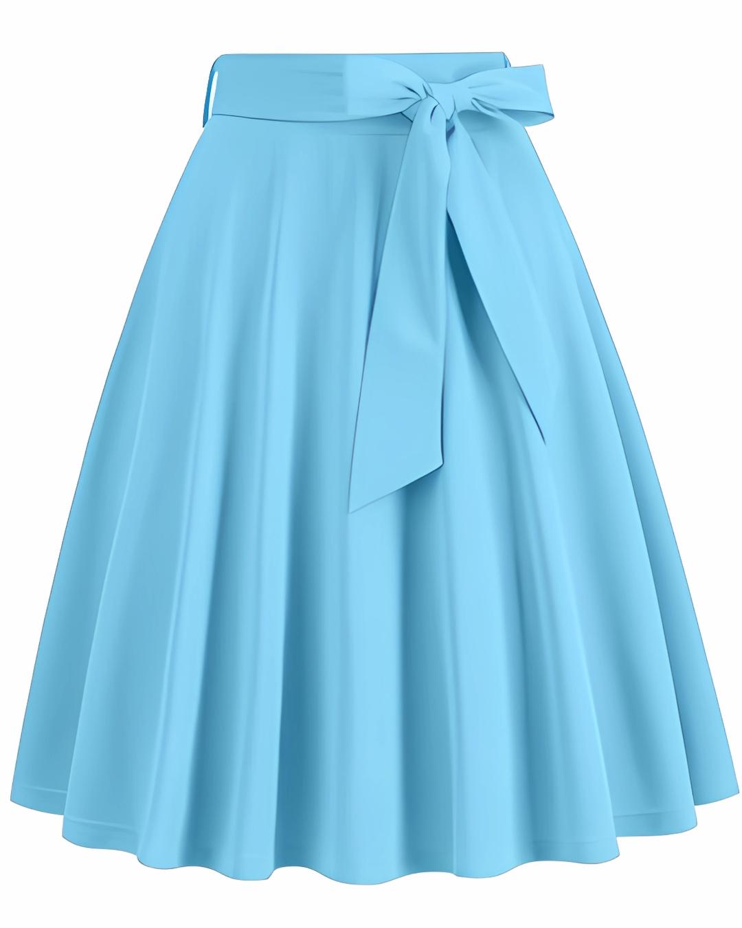 Flora | Eleganter Midirock in A-Linie mit hoher Taille - Image 6