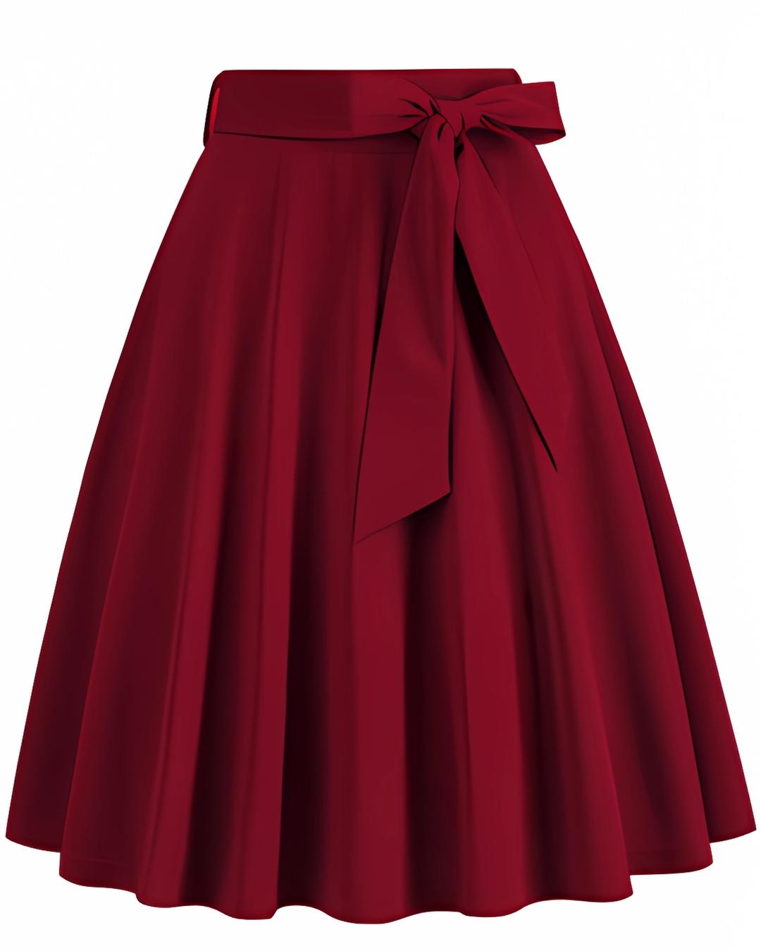 Flora | Eleganter Midirock in A-Linie mit hoher Taille - Image 3