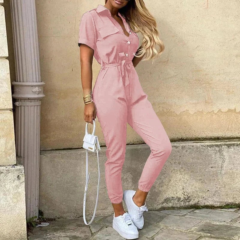 Flora | Stylischer bequemer Jumpsuit - Kurze Ärmel - Leichtgewicht - Image 6