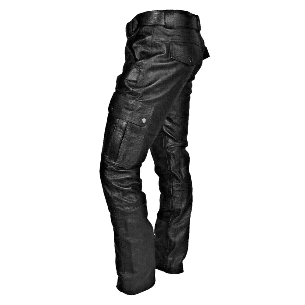 Julius | Stylische PU-Leder-Motorrad-Hose mit Cargo-Taschen - Image 3