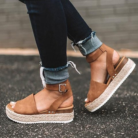 Elina | Modische Keilsandalen für Frauen - bequeme Plateausohle - Image 1