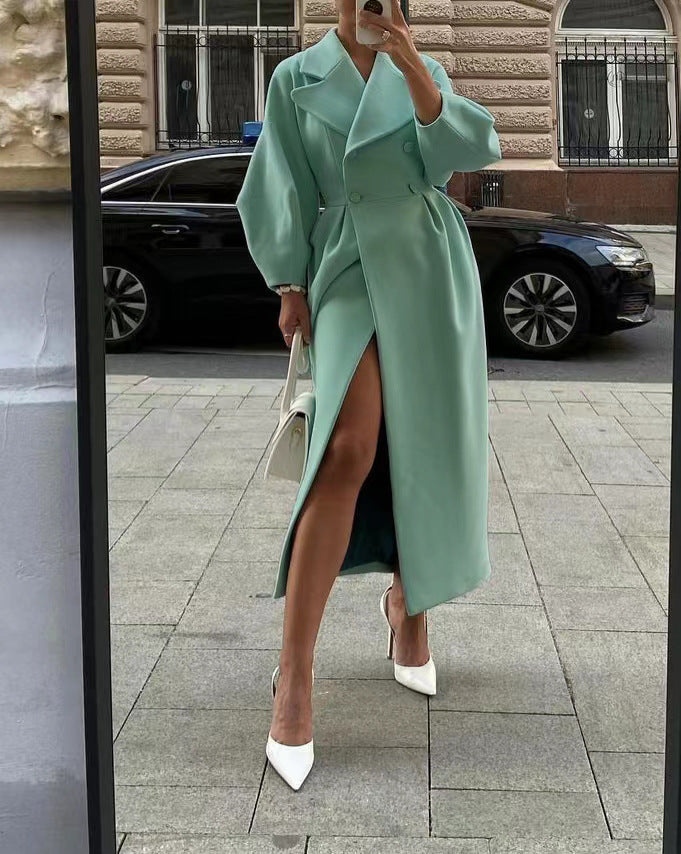 Zita | Damen Zweireiher Maxi Mantel - Image 2