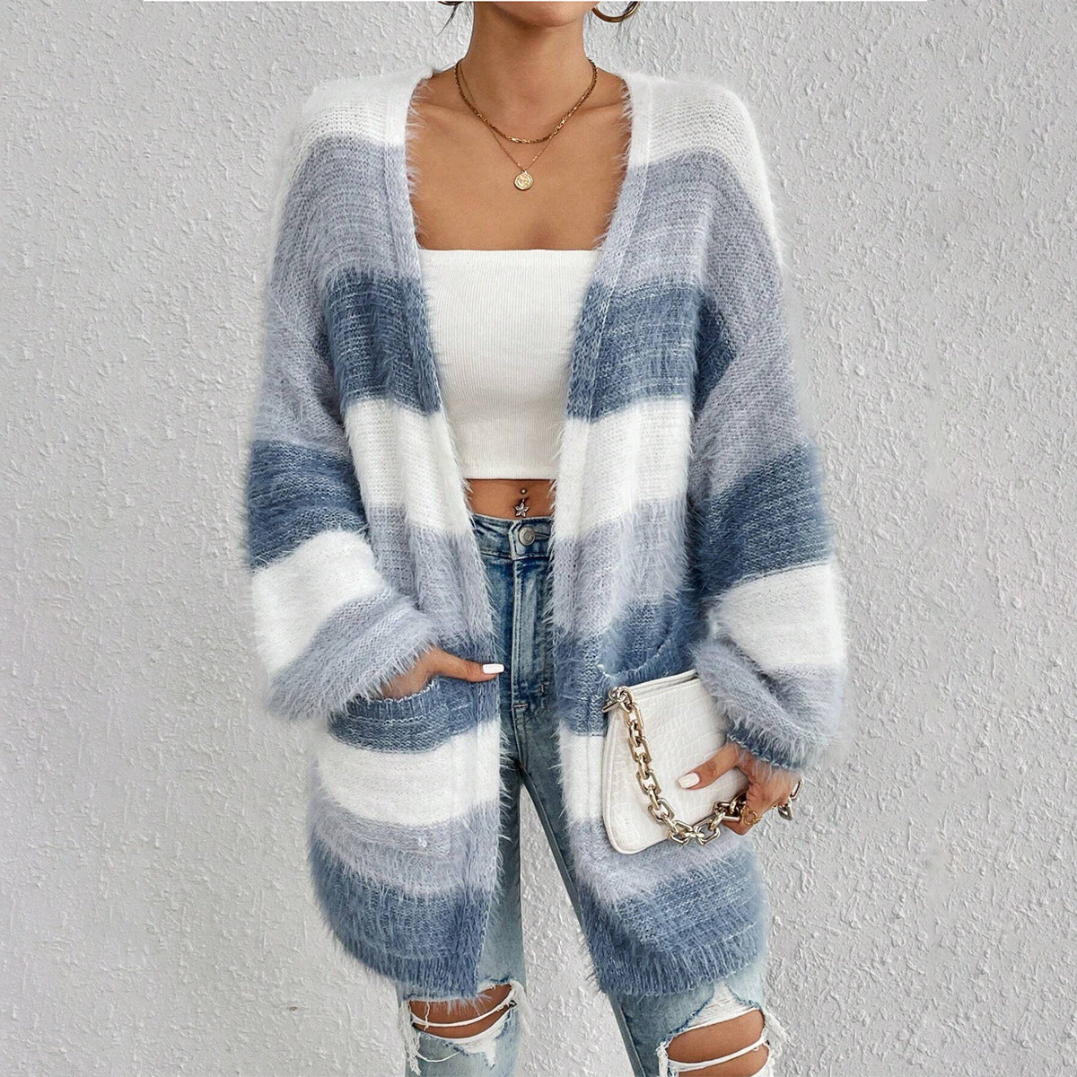 Luna | Damen Oversize Strickjacke - Image 1