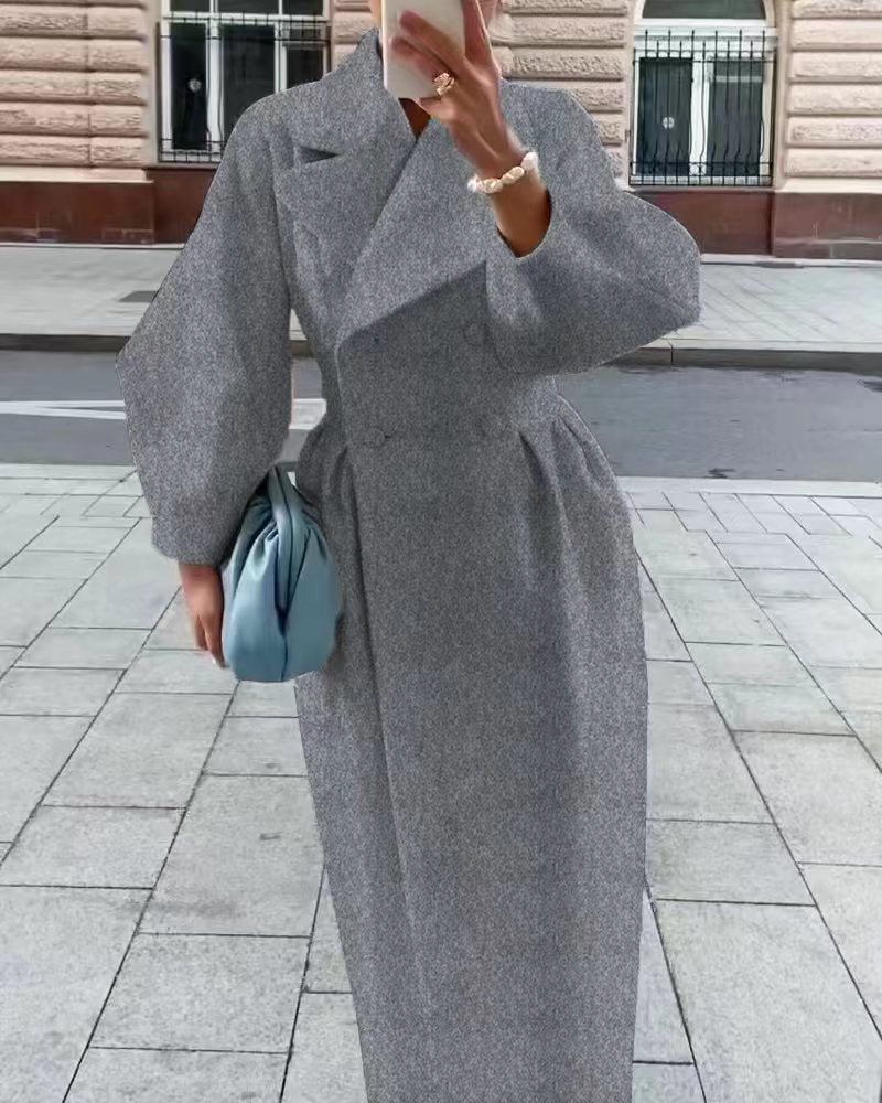 Zita | Damen Zweireiher Maxi Mantel - Image 8