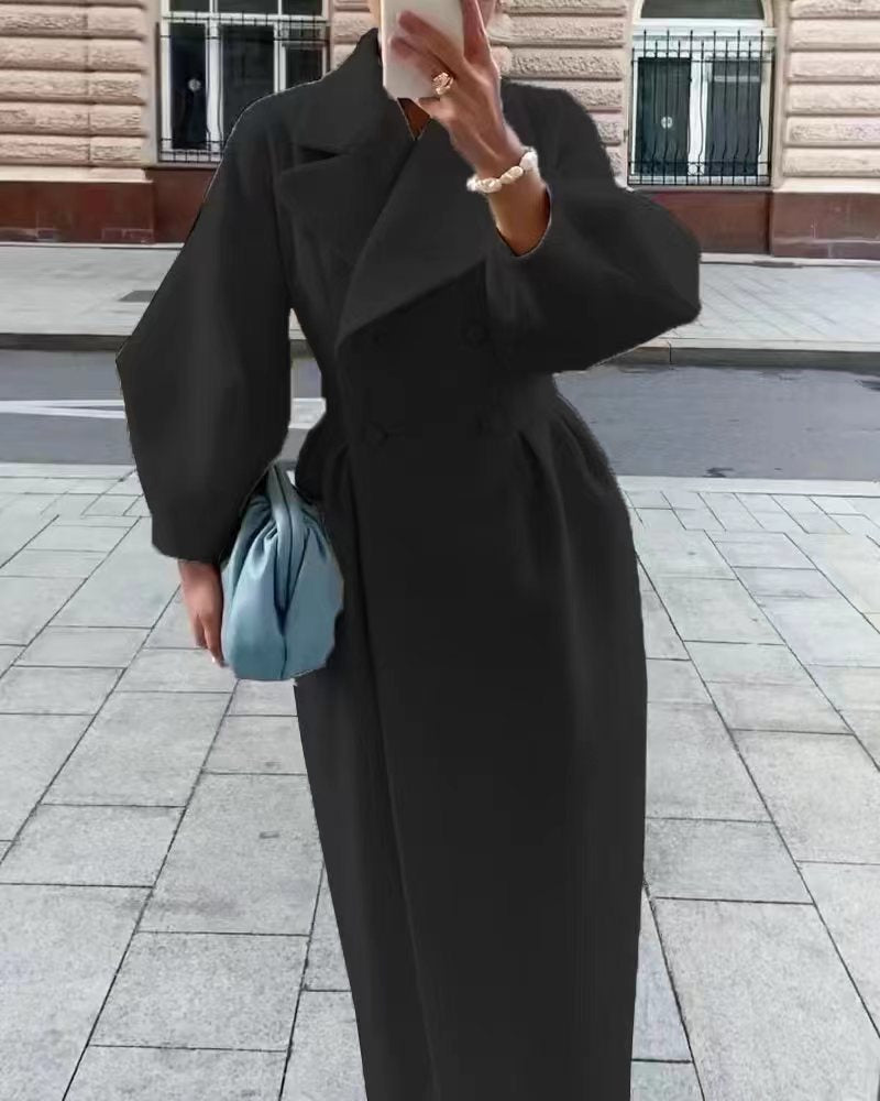 Zita | Damen Zweireiher Maxi Mantel - Image 4