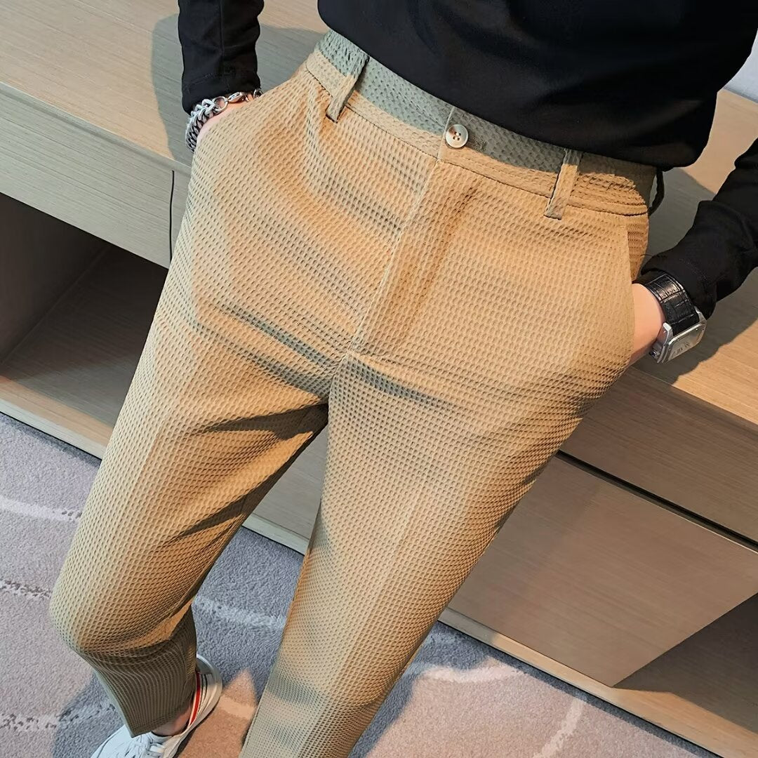 Kai | Cropped Pants für Herren - Slim Fit - Strukturierter Stoff - Modern Smart Casual - Image 6