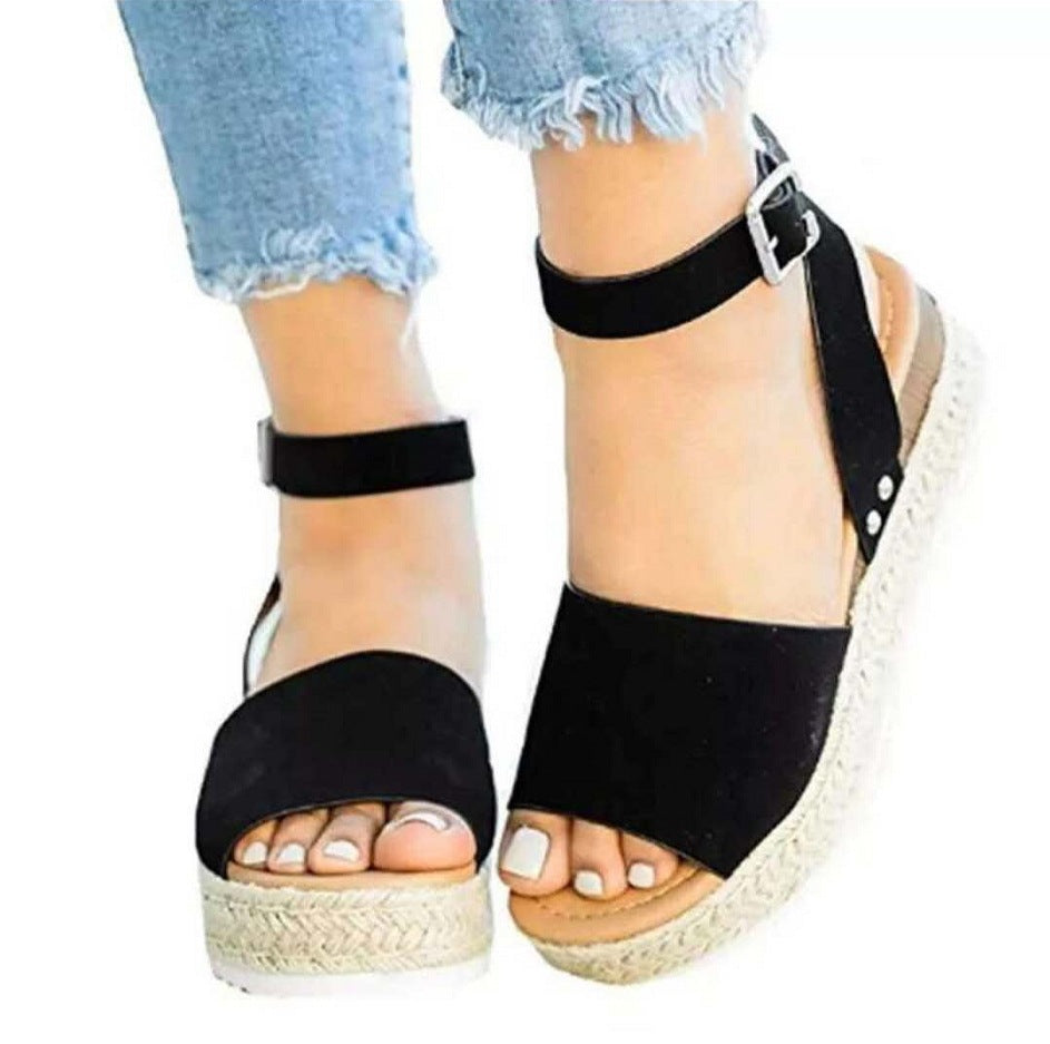 Elina | Modische Keilsandalen für Frauen - bequeme Plateausohle - Image 4