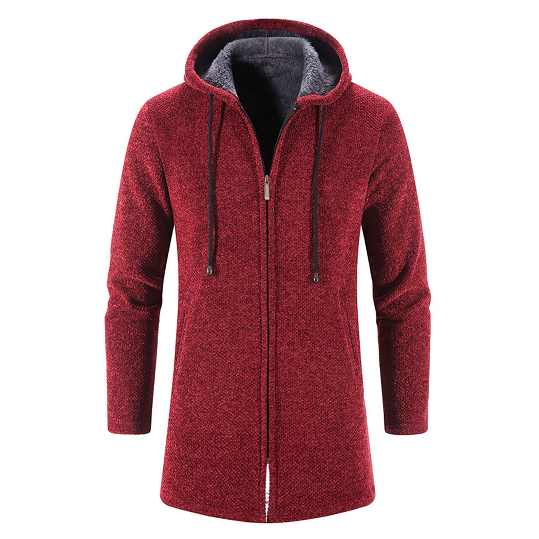 Alois | Herren Kapuzen Longline Reißverschlussjacke - Image 7