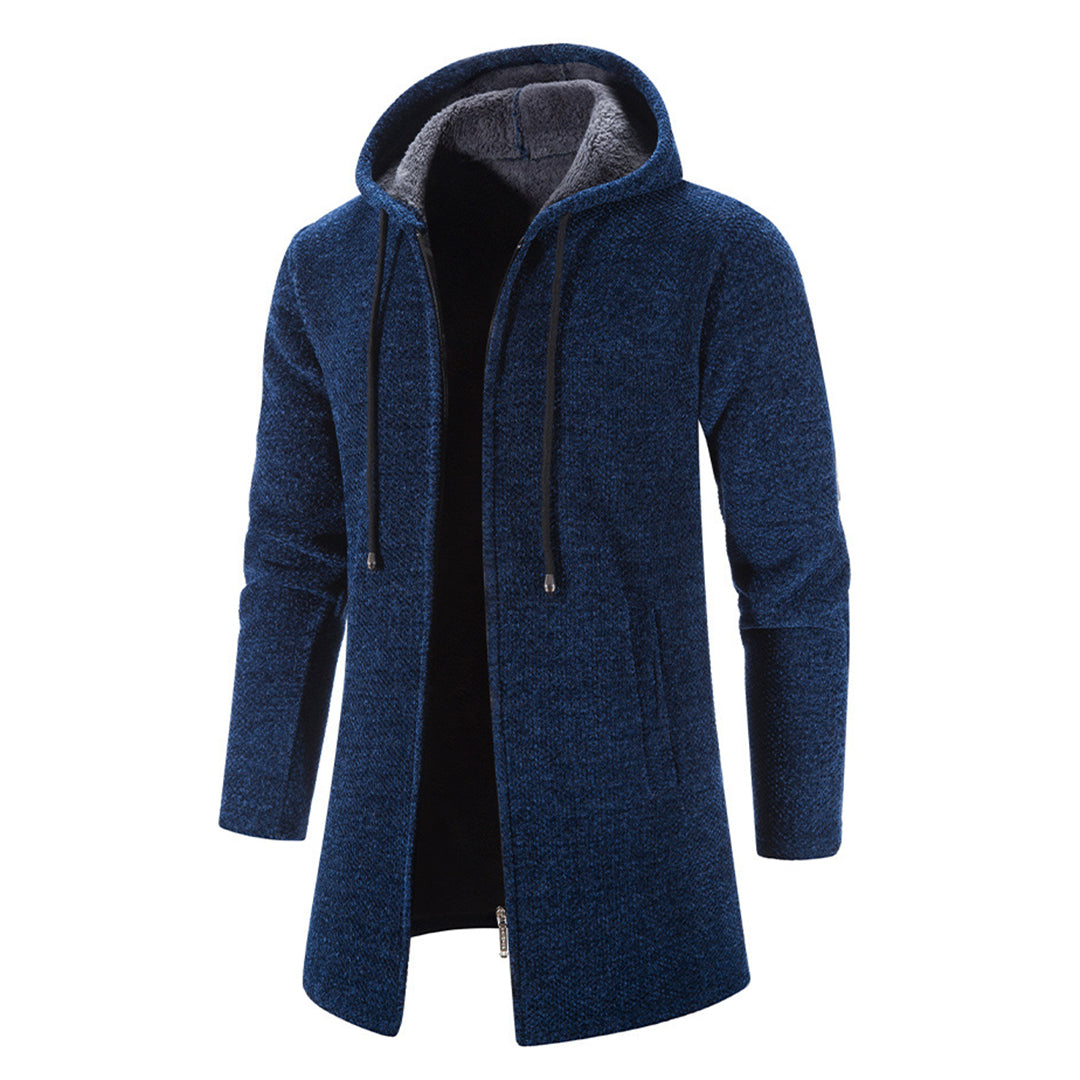 Alois | Herren Kapuzen Longline Reißverschlussjacke - Image 3