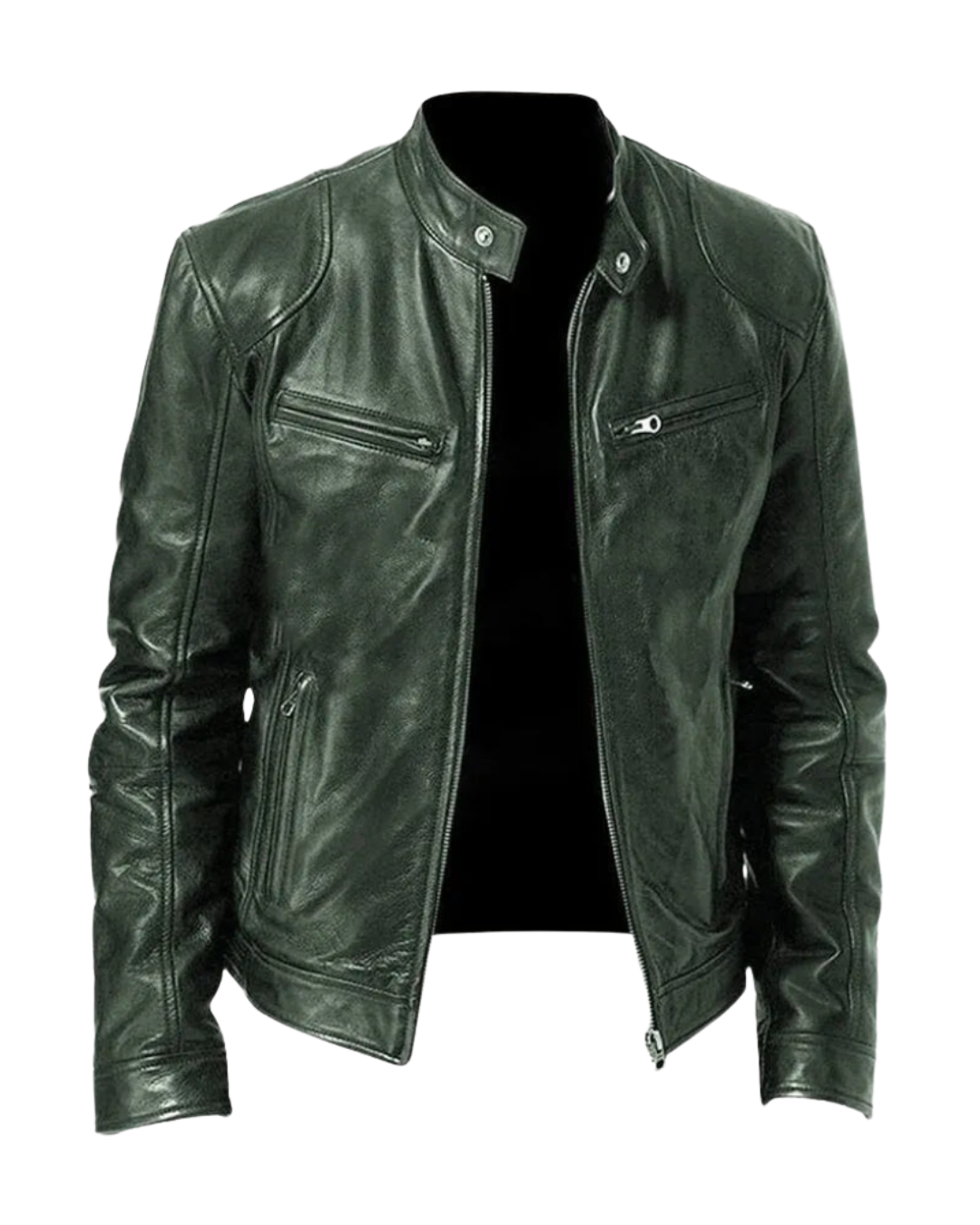 Maik | Herren Slim-Fit Cafe Racer Jacke - Image 1