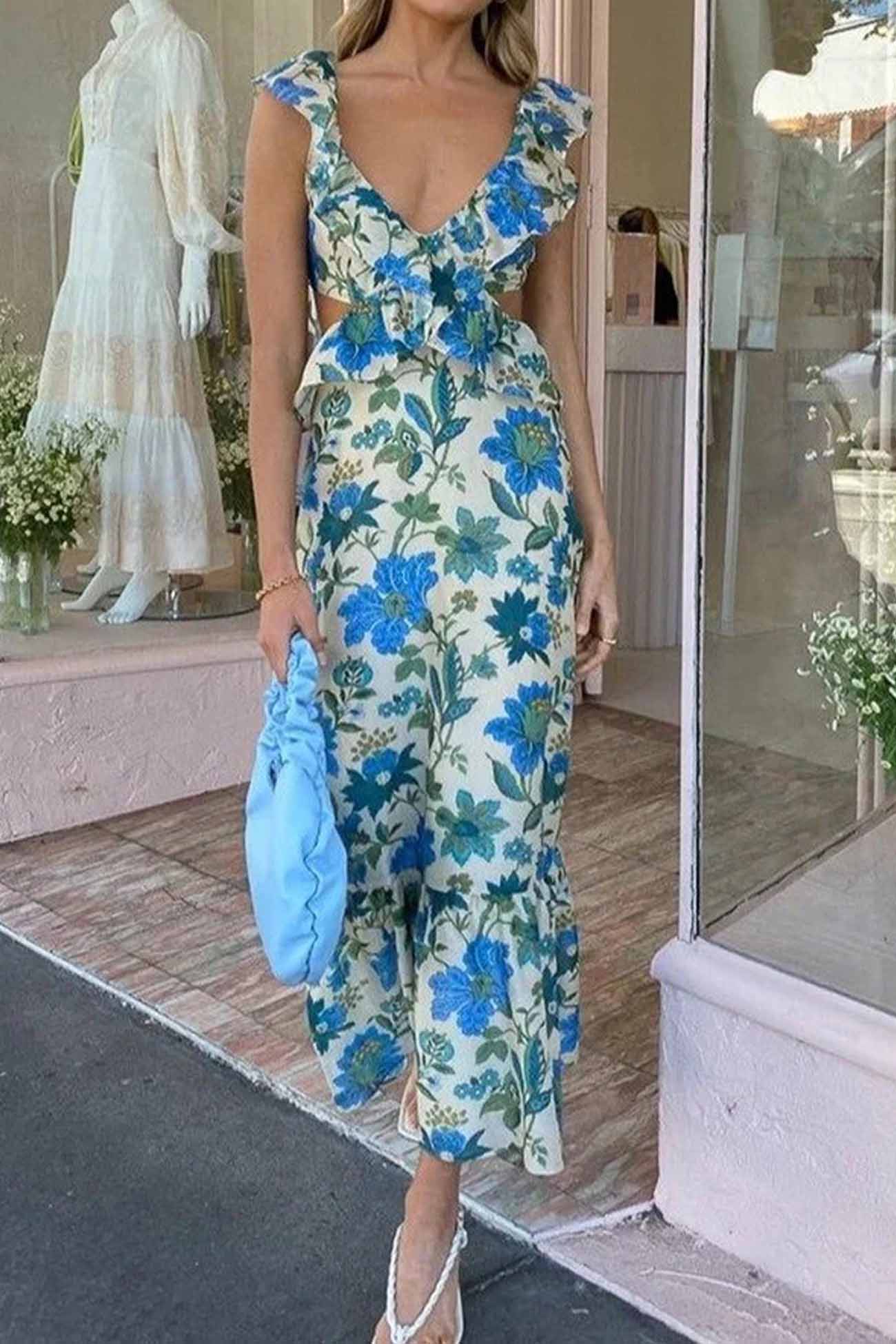 Alma hansen | Elegantes Sommer-Maxikleid mit gerafften Trägern - Image 3