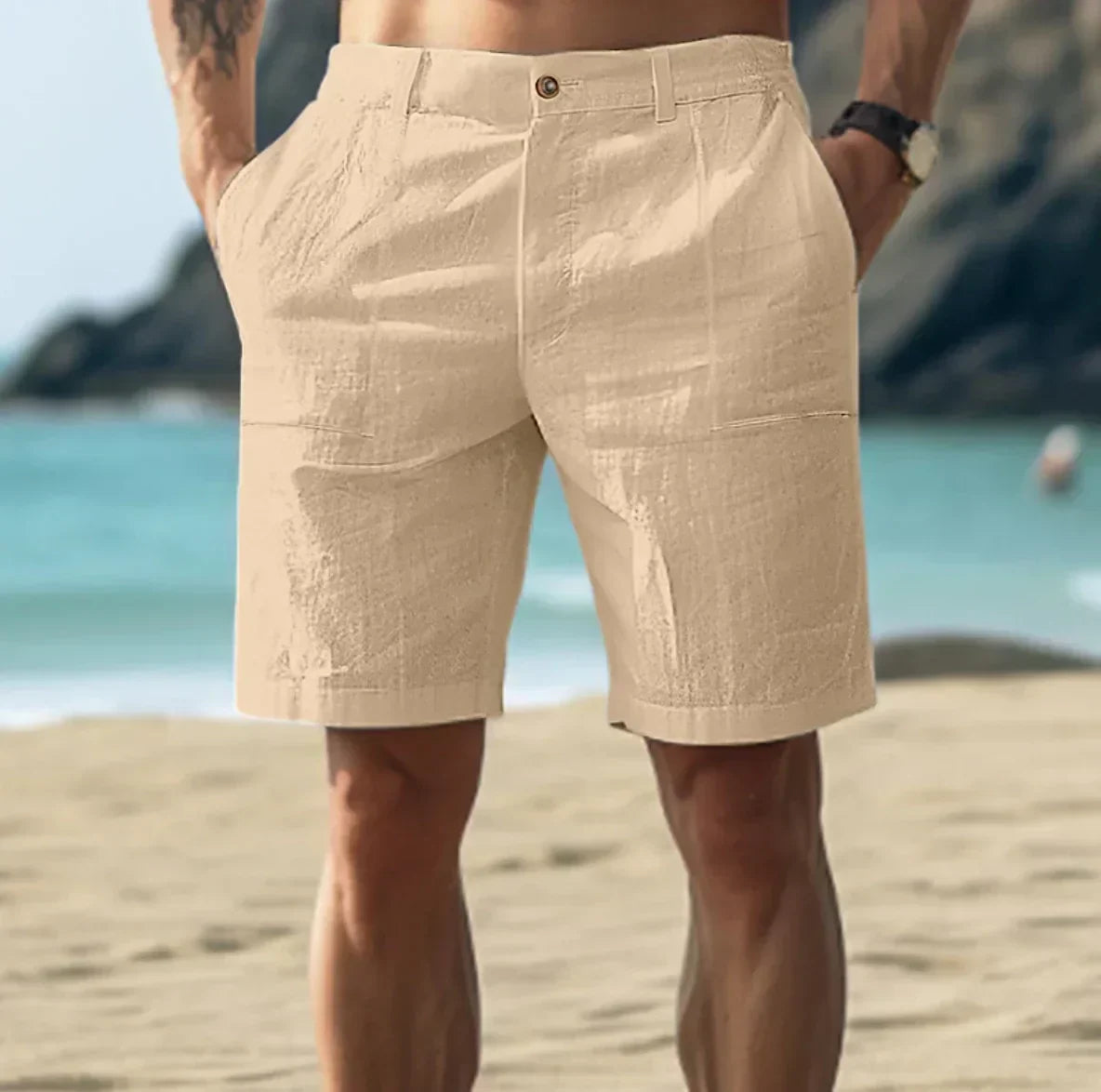 Stefan | Leichte Sommershorts aus Leinen für Männer - Image 2